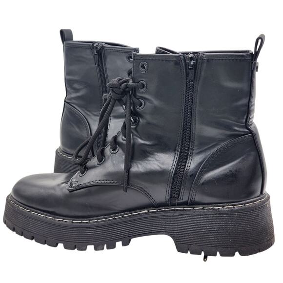 Madden NYC Boots Womens 10 Combat Platform Chunky Zipper Lug Sole Goth Grunge - Picture 1 of 16